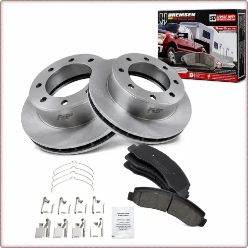 2X TARCZE HAMULCOWE + KLOCKI HAMULCOWE NA PRZÓD DO FORD EXCURSION F-250 SUPER DUTY 1999 -