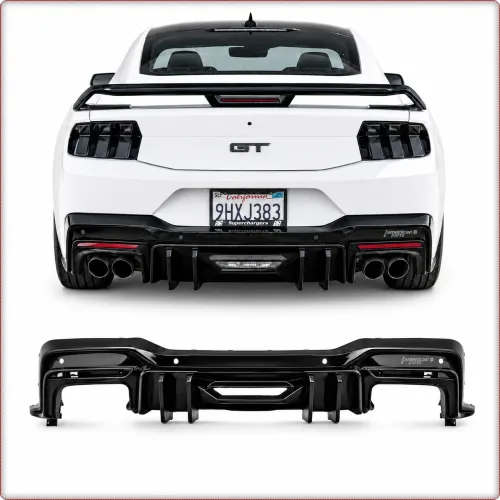 DYFUZOR TYLNY Z LED DO FORD MUSTANG 2024 - 2026 CZARNY POŁYSK