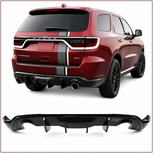 DYFUZOR TYLNY DO DODGE DURANGO 2014 - 2026 V3 STYL CZARNY POŁYSK