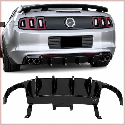 DIFFUSORE POSTERIORE PER FORD MUSTANG 2013 - 2014 COMPETITION STILE LUCIDO
