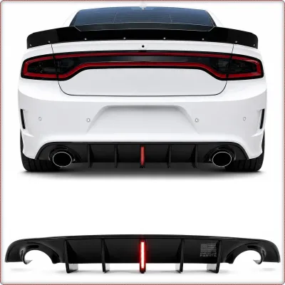 DIFFUSORE POSTERIORE CON LED PER DODGE CHARGER 2015 - 2023 SRT LUCIDO