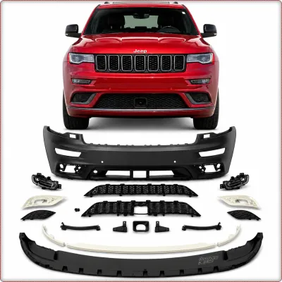 PARAURTI ANTERIORE COMPLETO DRL PER JEEP GRAND CHEROKEE 2017 - 2021 OE STILE