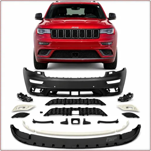 KOMPLETNY ZDERZAK PRZEDNI DRL DO JEEP GRAND CHEROKEE 2017 - 2021 OE STYL