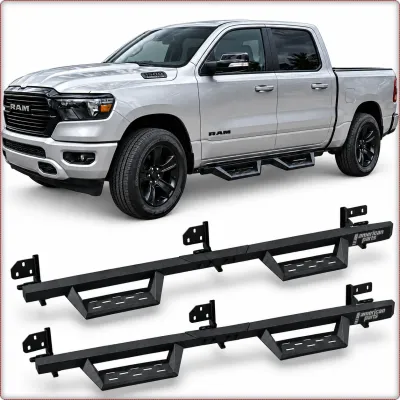 2X PEDANE LATERALI PER DODGE RAM 1500 2009 - 2024 CLASSIC CREW CAB