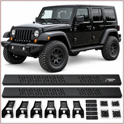 2X PEDANE LATERALI PER JEEP WRANGLER JK JL 2007 - 2026
