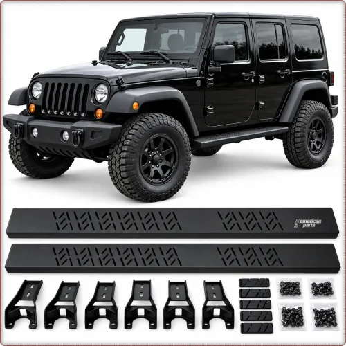 2X STOPNIE BOCZNE DO JEEP WRANGLER JK JL 2007 - 2026