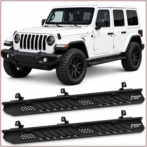 2X STOPNIE BOCZNE Z LED DO JEEP WRANGLER JL 2017 - 2026