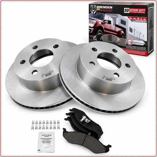 2X TARCZE HAMULCOWE + KLOCKI HAMULCOWE NA PRZÓD DO JEEP CHEROKEE WRANGLER 1999 - 2006