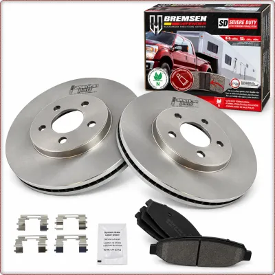 2X DISCHI FRENO + PASTIGLIE FRENO ANTERIORI PER FORD CROWN VICTORIA / TOWN CAR 2...