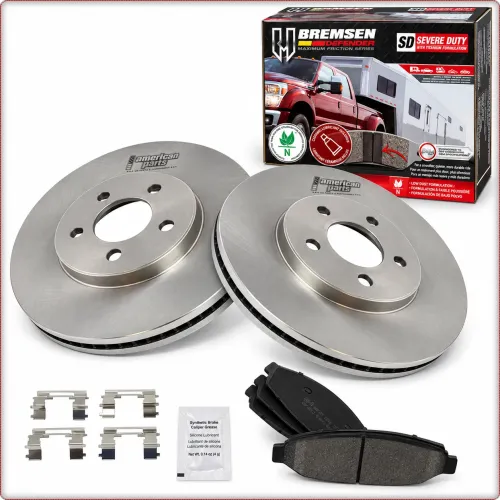 2X TARCZE HAMULCOWE + KLOCKI HAMULCOWE NA PRZÓD DO FORD CROWN VICTORIA / TOWN CAR 2003 -