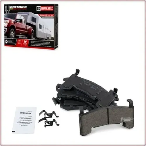 CERAMIC BRAKE PADS FRONT + ACCESSORIES FOR CADILLAC COMMERCIAL CHASSIS/FLEETWOOD