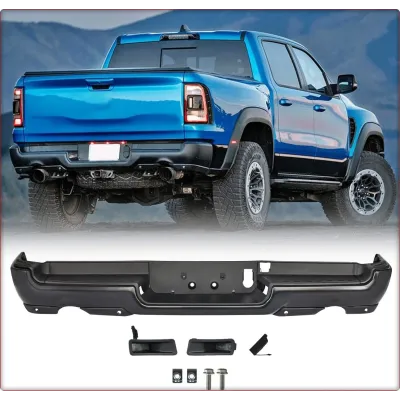 PARAURTI POSTERIORE COMPLETO + ILLUMINAZIONE PER RAM 1500 2019 - 2025 NERO PDC