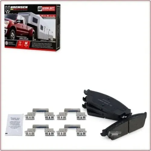 CERAMIC BRAKE PADS REAR + ACCESSORIES FOR CHEVROLET SILVERADO 1500/SUBURBAN 1500