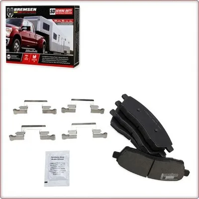 PASTIGLIE FRENO IN CERAMICA POSTERIORI + ACCESSORI PER FORD F250 SUPER DUTY/F350...