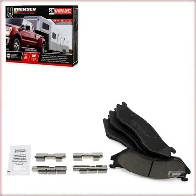 PASTIGLIE FRENO IN CERAMICA ANTERIORI + ACCESSORI PER DODGE DURANGO / RAM 1500 E...