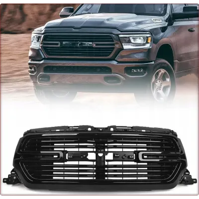GRIGLIA ANTERIORE PER DODGE RAM 1500 2019 - 2025 NERO LUCIDO