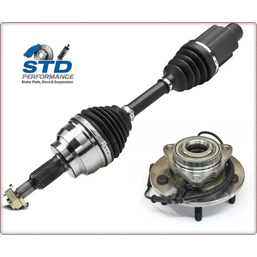 FRONT DRIVE SHAFT + WHEEL HUB LEFT / RIGHT FOR DODGE RAM 1500 2002 - 2011 4WD