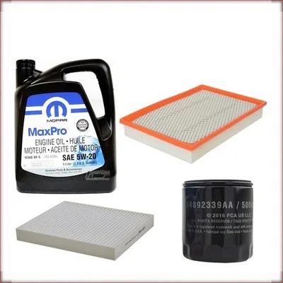 ÖLWECHSELSET MOPAR 5W-20 ÖL/LUFT/INNENRAUMFILTER FÜR RAM 1500 3.7 V6 2011-2012