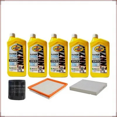 ZESTAW OLEJU PENNZOIL 5W-20 + FILTRY OLEJU, POWIETRZA I KABINOWY DO DODGE AVENGE...