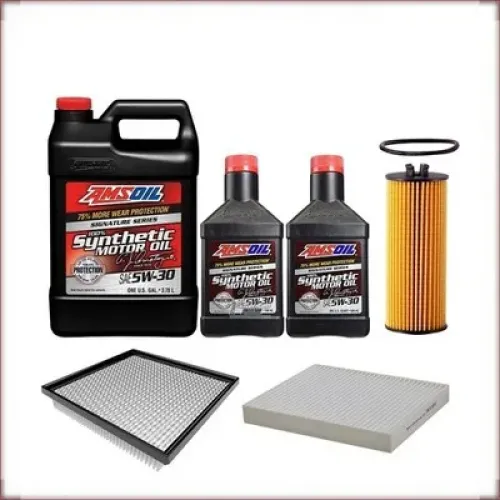 KIT D'HUILE AMSOIL 5W-30 HUILE/FILTRE À AIR/FILTRE D'HABITACLE POUR DODGE AVENGER 3.6 V6 2011-2012