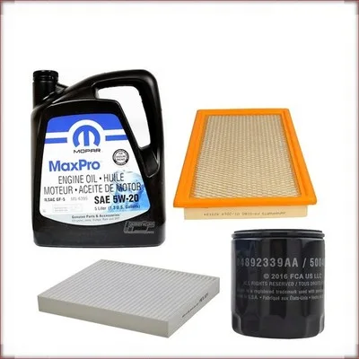 ZESTAW OLEJU MOPAR 5W-20 + FILTRY OLEJU, POWIETRZA I KABINOWY DO DODGE CALIBER 1...