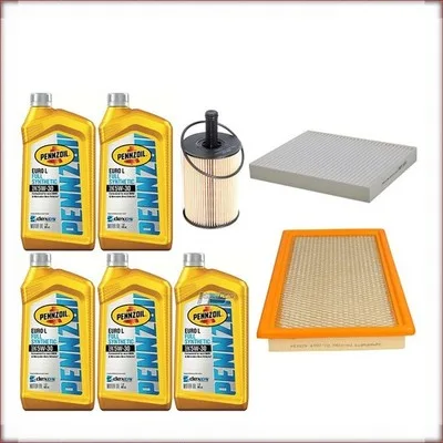 ZESTAW OLEJU PENNZOIL 5W-30 + FILTRY OLEJU, POWIETRZA I KABINOWY DO DODGE CALIBE...