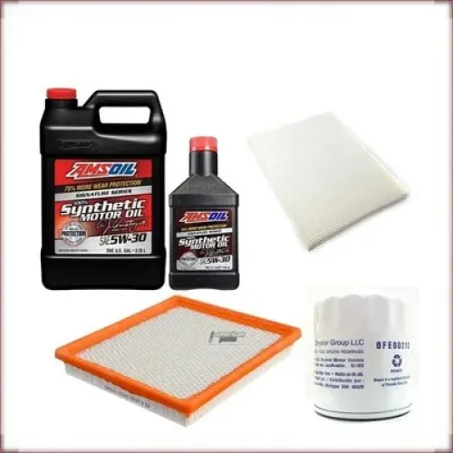 KIT D'HUILE AMSOIL 5W-30 HUILE/FILTRE À AIR/FILTRE D'HABITACLE POUR DODGE CARAVAN 2.4 R4 2001-2007