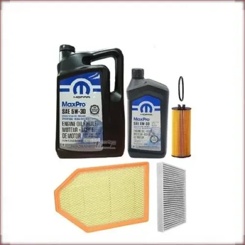 ZESTAW OLEJU MOPAR 5W-30 + FILTRY OLEJU, POWIETRZA I KABINOWY DO DODGE CHALLENGER 3.6 V6 2011-2012