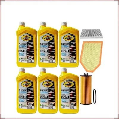 PENNZOIL 5W-30 + FILTRI OLIO, ARIA E ABITACOLO PER DODGE CHALLENGER 3.6 V6 2011-...