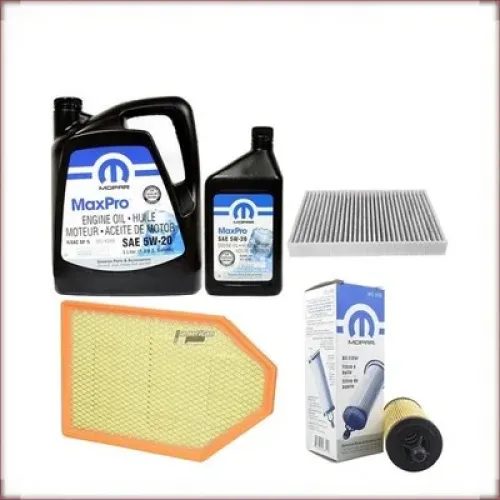 KIT D'HUILE MOPAR 5W-20 HUILE/FILTRE À AIR/FILTRE D'HABITACLE POUR DODGE CHALLENGER 3.6 V6 2014-2020