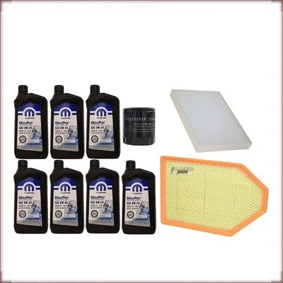 KIT OLIO MOPAR 0W-20 + FILTRI OLIO, ARIA E ABITACOLO PER DODGE CHALLENGER 5.7 V8...