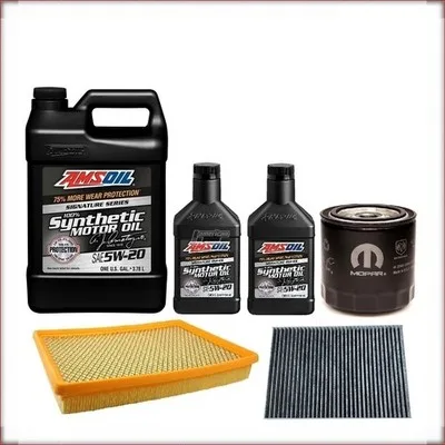 KIT D'HUILE AMSOIL 5W-20 HUILE/FILTRE À AIR/HABITACLE POUR DODGE CHARGER 2.7 V6 ...