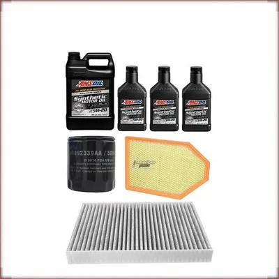 KIT OLIO AMSOIL 5W-20 + FILTRI OLIO, ARIA E ABITACOLO PER DODGE CHARGER 5.7 V8 2...