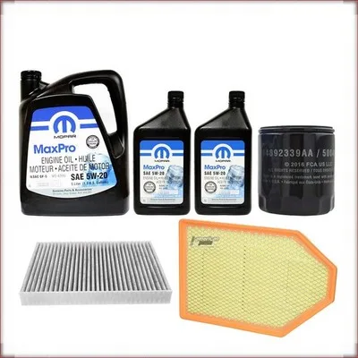 OIL SET MOPAR 5W-20 OIL/AIR/CABIN FILTER FOR DODGE CHARGER 5.7 V8 2017-2021
