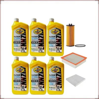 ZESTAW OLEJU PENNZOIL 5W-30 + FILTRY OLEJU, POWIETRZA I KABINOWY DO DODGE DURANG...