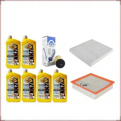 ZESTAW OLEJU PENNZOIL 5W-20 + FILTRY OLEJU, POWIETRZA I KABINOWY DO DODGE DURANG...