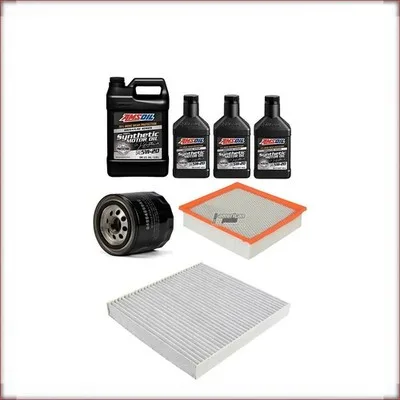 KIT OLIO AMSOIL 5W-20 + FILTRI OLIO, ARIA E ABITACOLO PER DODGE DURANGO 5.7 V8 2...