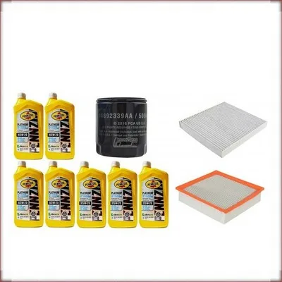 ZESTAW OLEJU PENNZOIL 5W-20 + FILTRY OLEJU, POWIETRZA I KABINOWY DO DODGE DURANG...