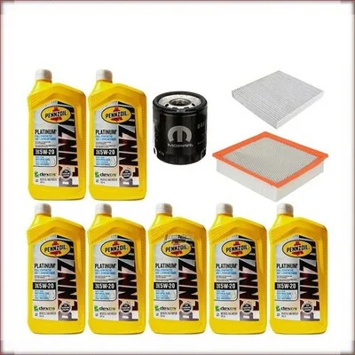 ZESTAW OLEJU PENNZOIL 5W-20 + FILTRY OLEJU, POWIETRZA I KABINOWY DO DODGE DURANG...