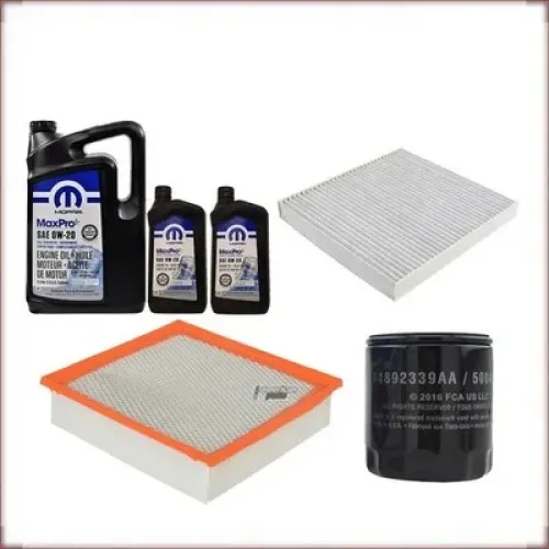 KIT D'HUILE MOPAR 0W-20 HUILE/FILTRE À AIR/FILTRE D'HABITACLE POUR DODGE DURANGO 5.7 V8 2022-2025