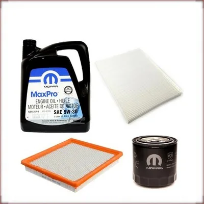 MOPAR 5W-30 + FILTRI OLIO, ARIA E ABITACOLO PER DODGE GRAND CARAVAN 3.3 V6 2001-...