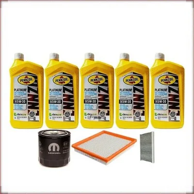 PENNZOIL 5W-30 + FILTRI OLIO, ARIA E ABITACOLO PER DODGE GRAND CARAVAN 3.8 V6 20...