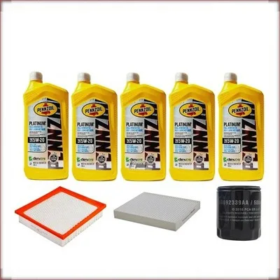 ZESTAW OLEJU PENNZOIL 5W-20 + FILTRY OLEJU, POWIETRZA I KABINOWY DO DODGE JOURNE...
