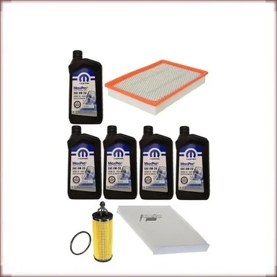 KIT OLIO MOPAR 0W-20 + FILTRI OLIO, ARIA E ABITACOLO PER DODGE RAM 1500 3.6 V6 A...