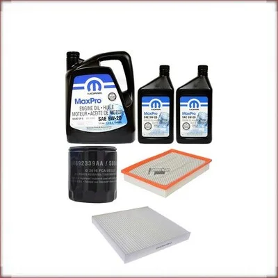 KIT OLIO MOPAR 5W-20 + FILTRI OLIO, ARIA E ABITACOLO PER DODGE RAM 1500 5.7 V8 2...