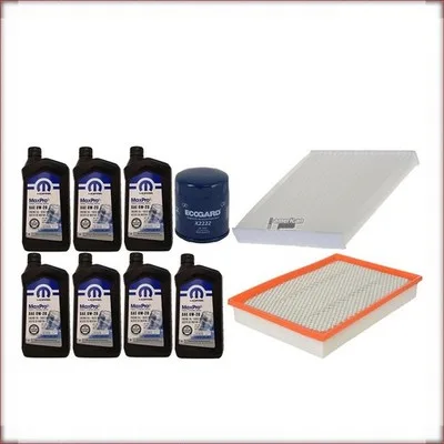 OIL SET MOPAR 0W-20 OIL/AIR/CABIN FILTER FOR DODGE RAM 1500 5.7 V8 FROM 2022