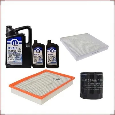 KIT OLIO MOPAR 0W-20 + FILTRI OLIO, ARIA E ABITACOLO PER DODGE RAM 1500 5.7 V8 2...