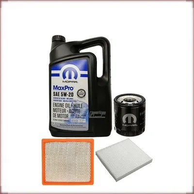 KIT D'HUILE MOPAR 5W-20 HUILE/FILTRE À AIR/HABITACLE POUR CHRYSLER 200 2.4 R4 20...