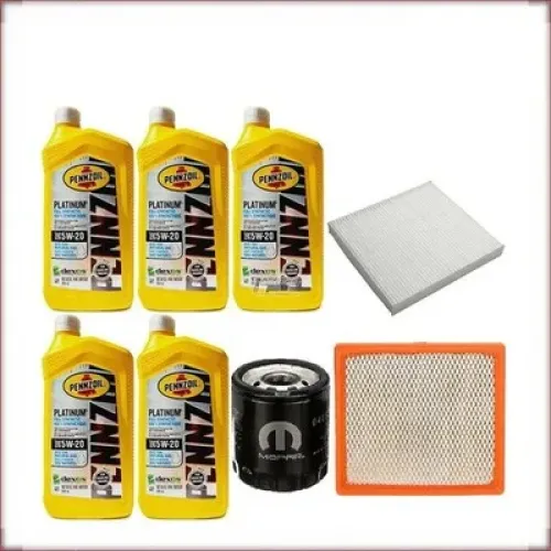 ZESTAW OLEJU PENNZOIL 5W-20 + FILTRY OLEJU, POWIETRZA I KABINOWY DO CHRYSLER 200 2.4 R4 2011-2014