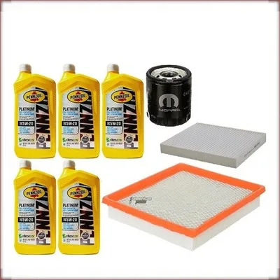 ZESTAW OLEJU PENNZOIL 5W-20 + FILTRY OLEJU, POWIETRZA I KABINOWY DO CHRYSLER 200...